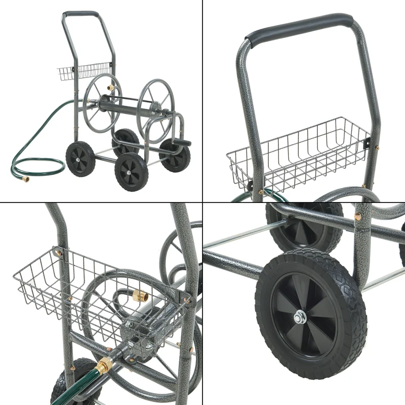 Enrouleur de tuyau 3/4 pouce pour tuyau jusqu'à 65 m gris 03_0009361