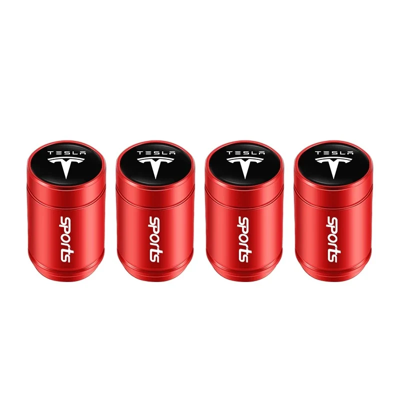 Bouchon Valve Tesla Aluminium Rouge