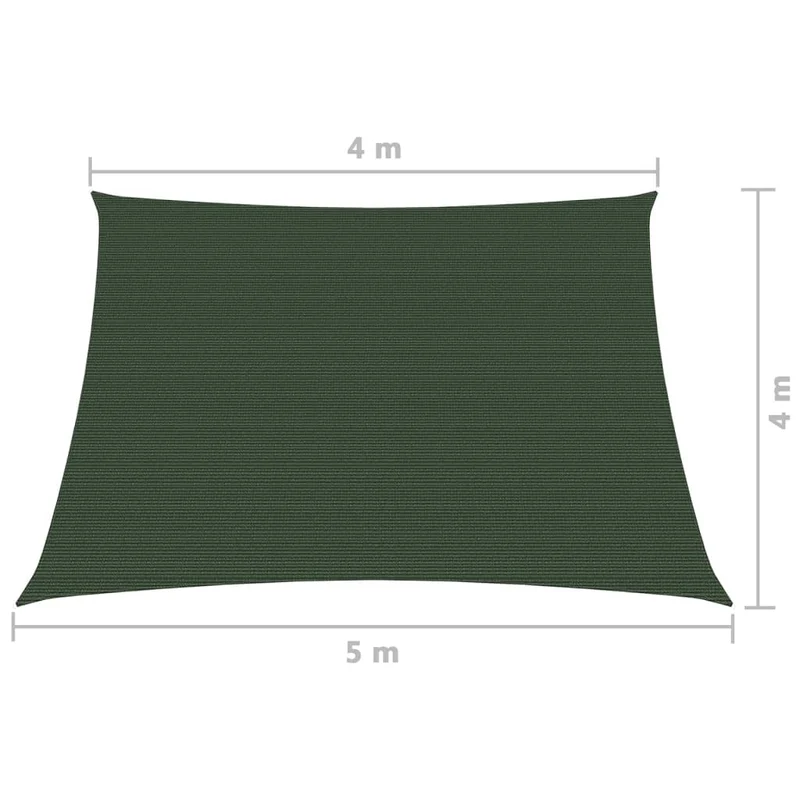 Voile d'ombrage 160 g/m² vert foncé 4/5 x 4 m PEHD 02_0009431