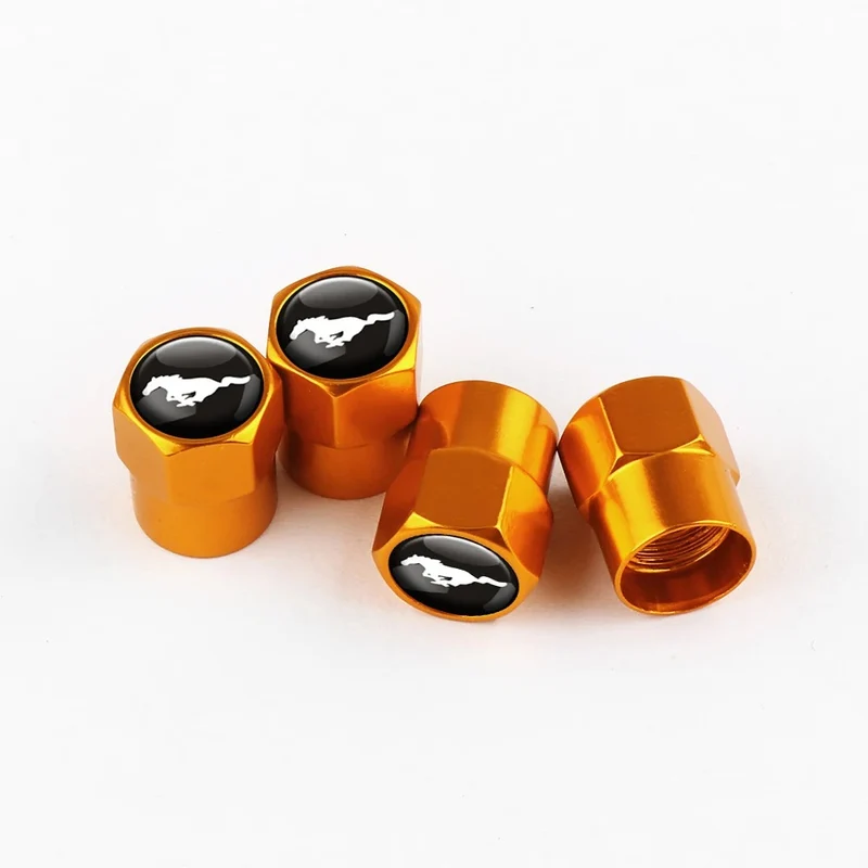 Bouchon Valve Ford Mustang Métal Orange
