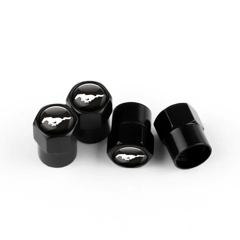 Bouchon Valve Ford Mustang Métal Noir