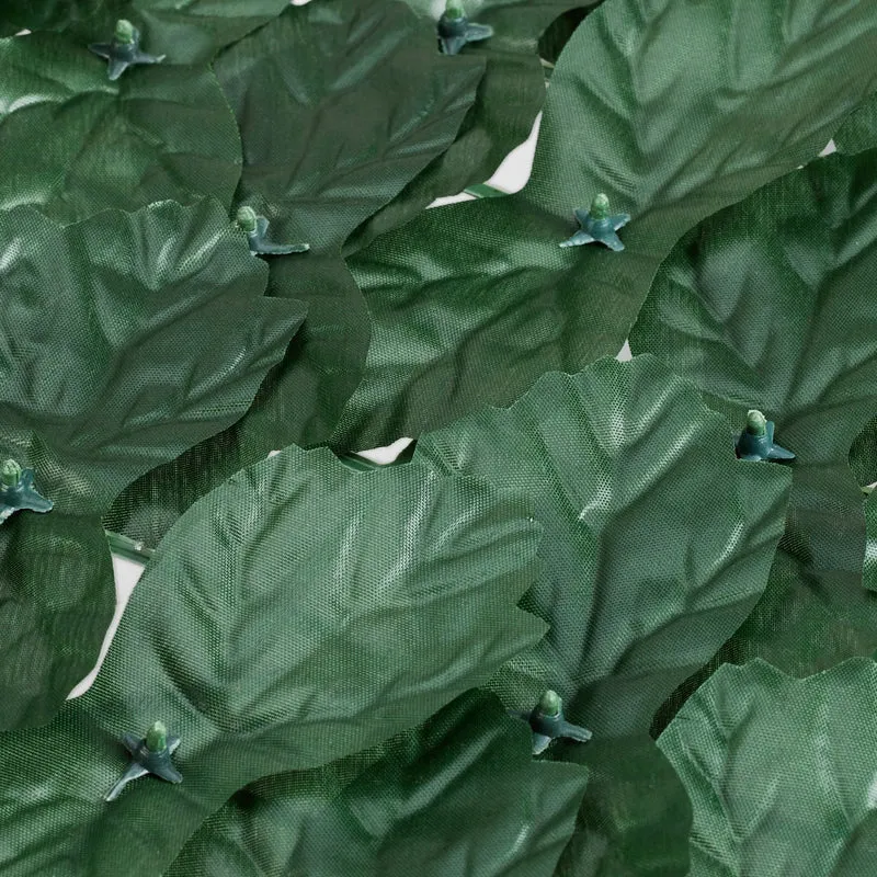 Lot de 12 brise-vues décoratifs immatériels 50 x 50 cm en polyester vert foncé 13_0014622