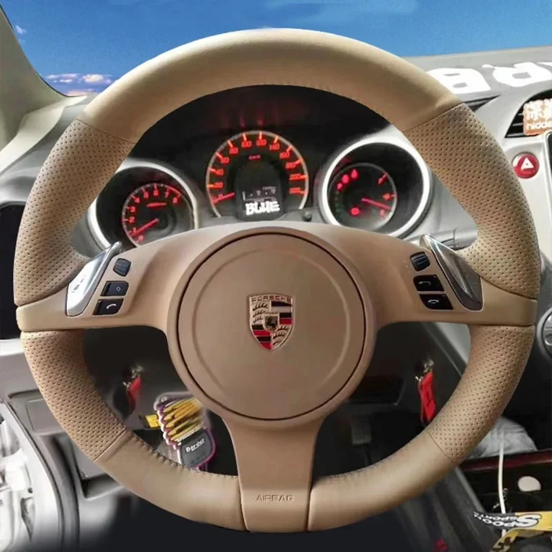 Couvre volant Porsche en cuir à coudre