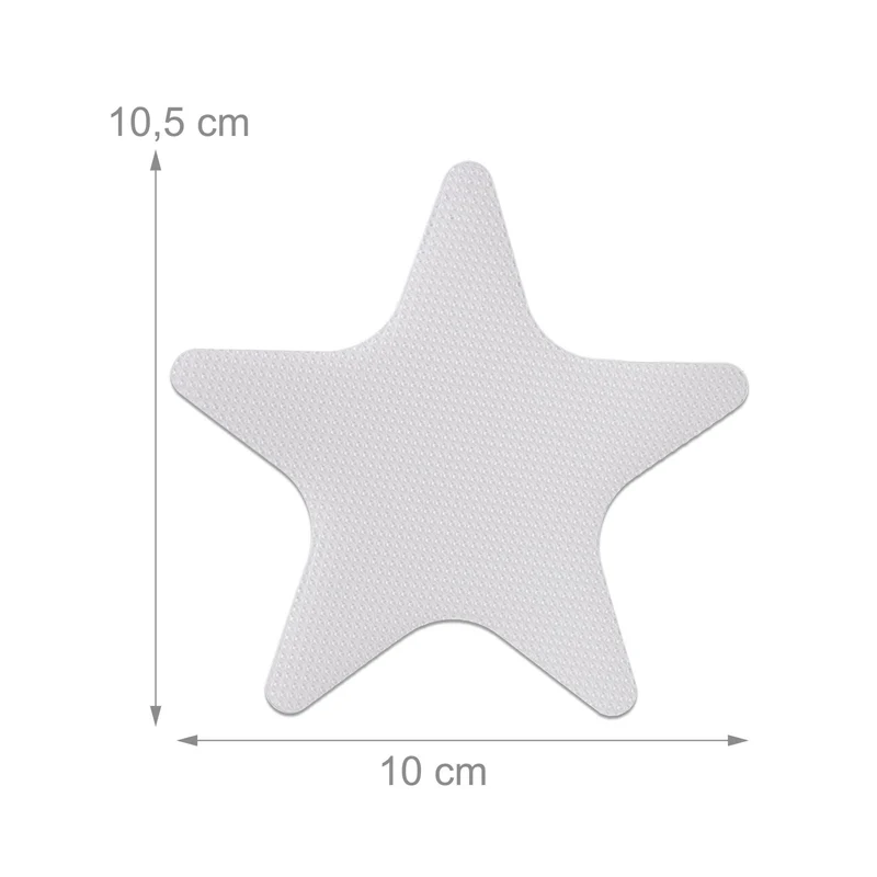 Lot de 30 autocollants antidérapants étoile de mer salle de bain touche maritime 10 x 10 cm en plastique bleu 13_0014626
