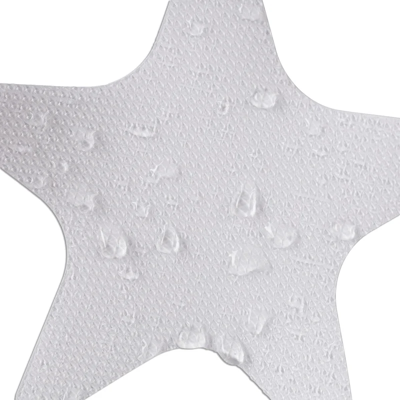 Lot de 30 autocollants antidérapants étoile de mer salle de bain touche maritime 10 x 10 cm en plastique bleu 13_0014626