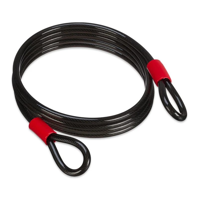 Câble antivol flexible sécuritaire 1 m hauteur 12 mm pour vélos poussettes meubles de jardin en acier noir 13_0014085