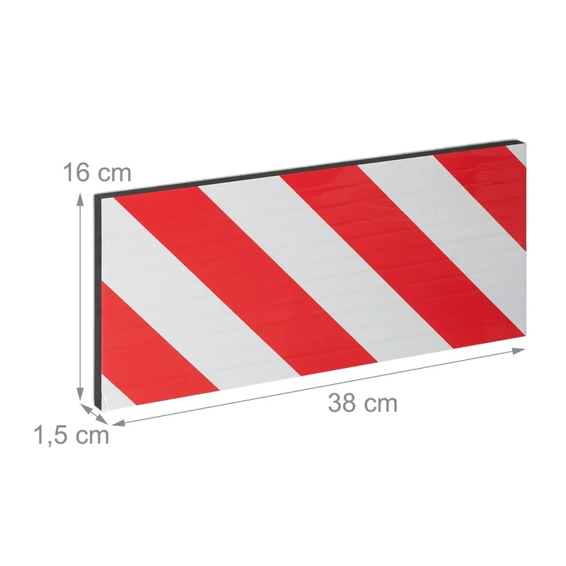 Lot de 2 protections de garage pour voiture installation facile 30 x 10 x 5 cm en caoutchouc rouge et blanc 13_0014627