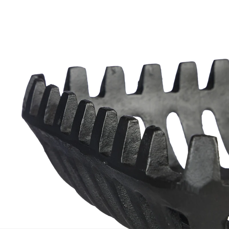 Grille porte-bûches pour cheminée avec pieds espace pour circulation air 45 x 30 x 30 cm en fonte noir 13_0014423
