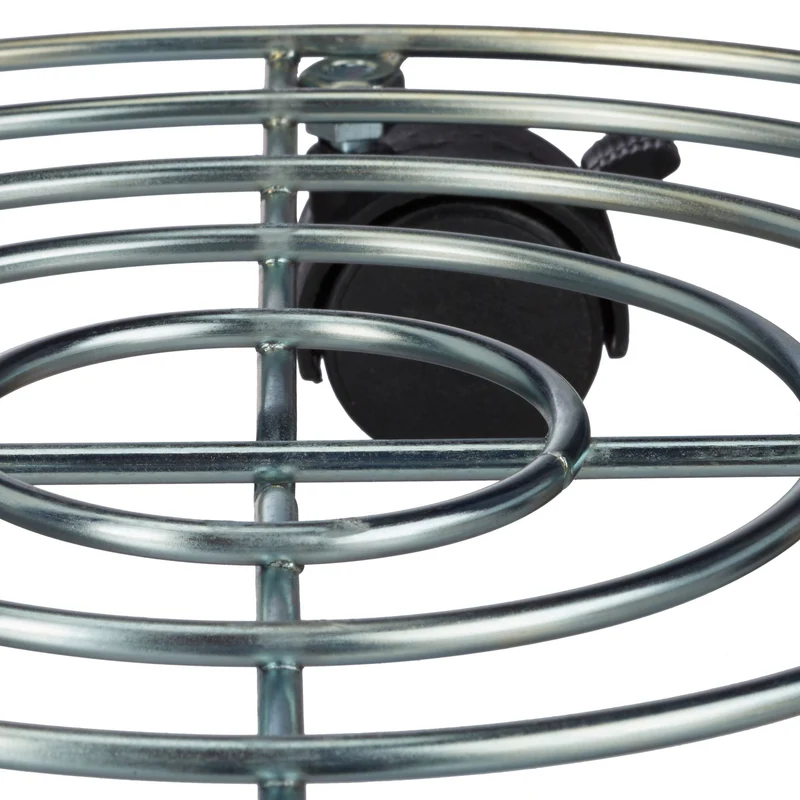 Lot de 4 supports ronds pour plantes hauteur 32 x 32 x 10 cm mobilité sur roues design élégant en acier noir 13_0014996