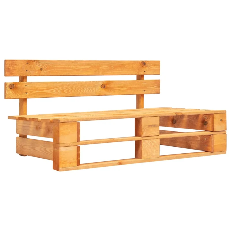 Banc de jardin meuble de patio d'extérieur terrasse palette de jardin 110 x 65 x 55 cm bois marron miel 02_0011837