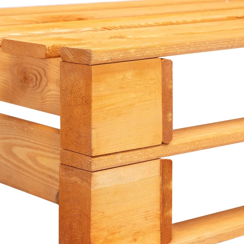 Banc de jardin meuble de patio d'extérieur terrasse palette de jardin 110 x 65 x 55 cm bois marron miel 02_0011837