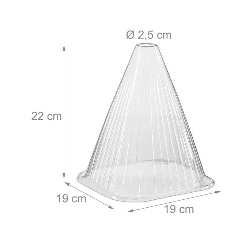 Lot de 80 cloches à salade transparentes pour jeunes plantes jardin finition mate en PVC transparent 13_0014388