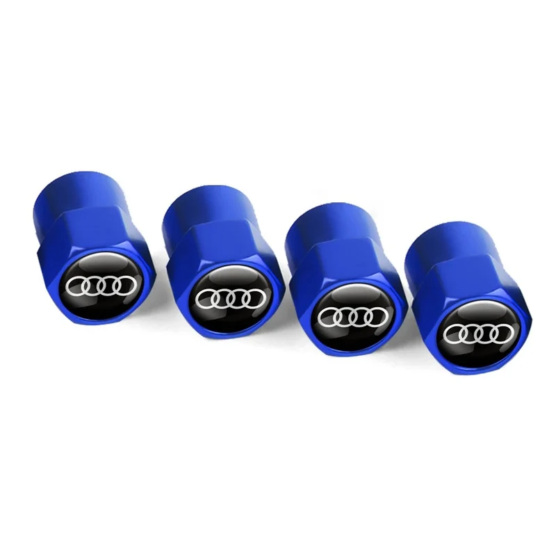 Bouchon Valve Audi métal bleu
