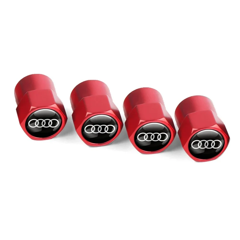 Bouchon Valve Audi métal rouge
