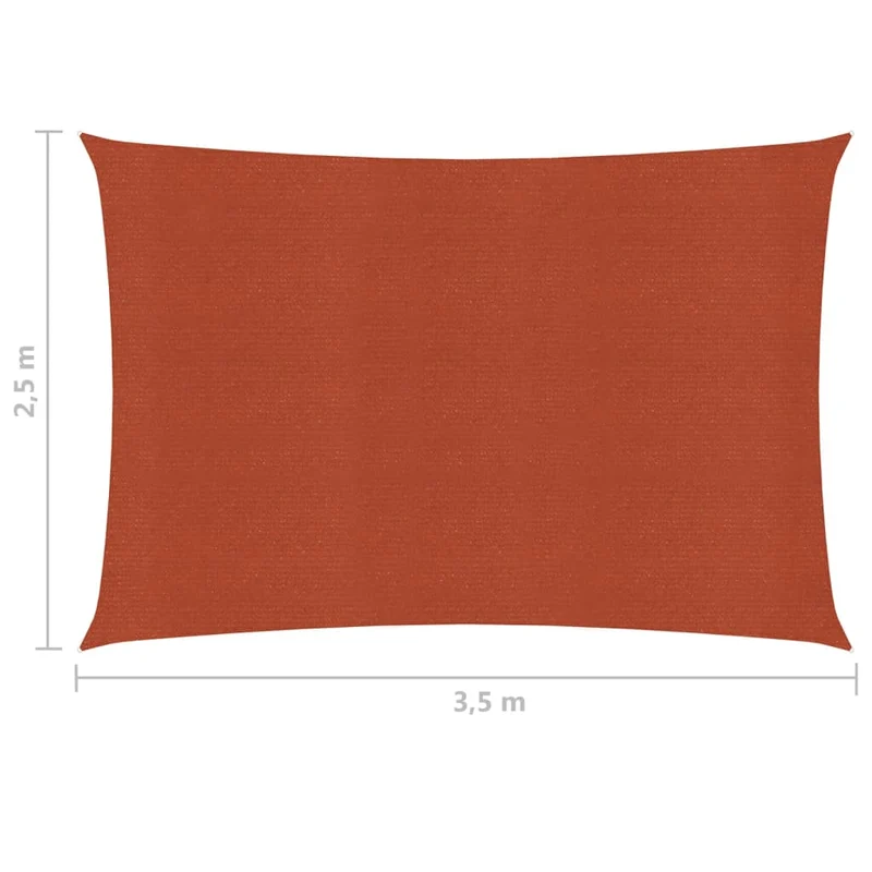 Voile d'ombrage 160 g/m² terre cuite 2,5 x 3,5 m PEHD 02_0009338