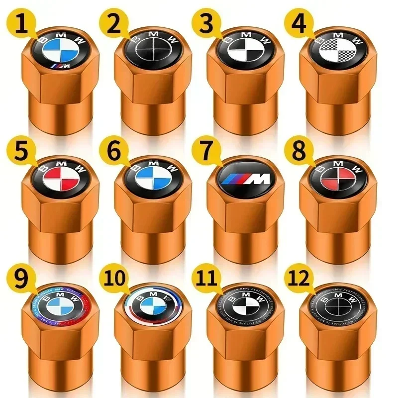 Bouchon Valve BMW métal orange