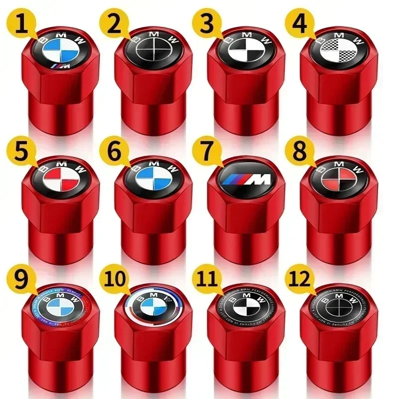 Bouchon Valve BMW métal rouge