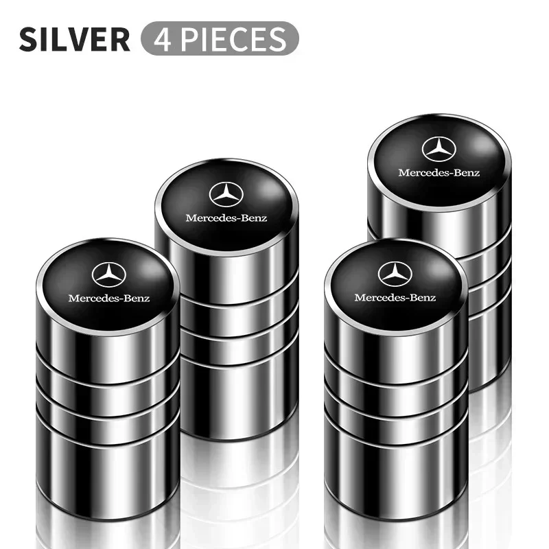 Bouchon Valve Mercedes Benz Rond Argent