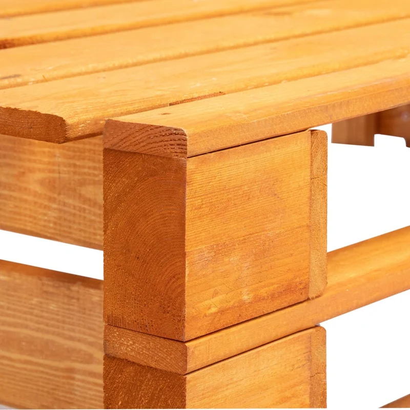 Banc de jardin meuble de patio d'extérieur terrasse palette d'angle de jardin 110 x 65 x 55 cm bois marron miel 02_0011832