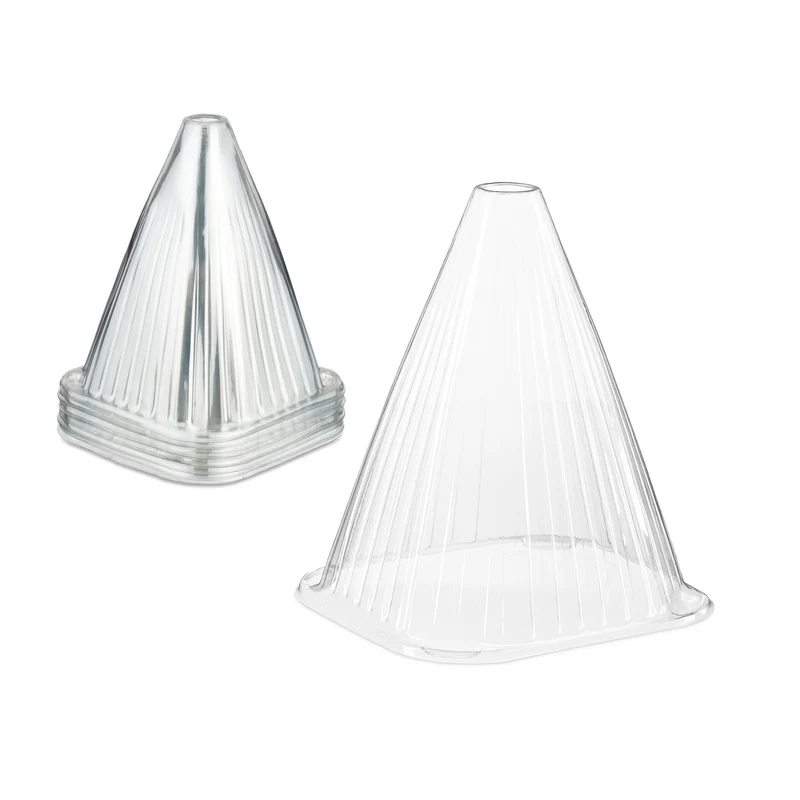 Lot de 32 cloches à salade protection jeunes plantes 15 x 15 x 25 cm en PVC transparent 13_0014387