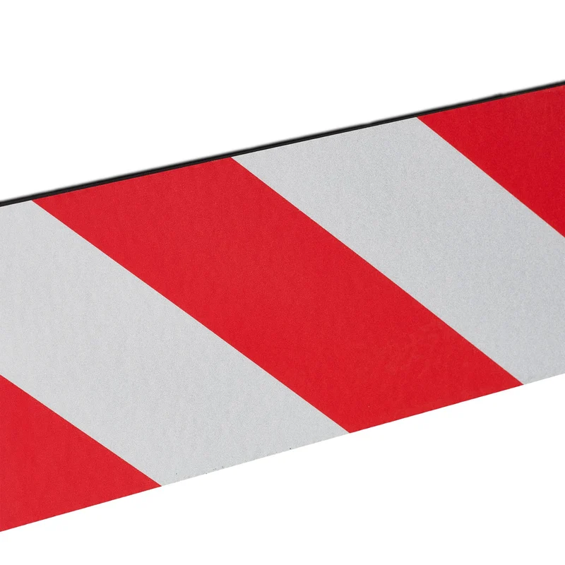 Lot de 2 protections murales pour garage pliables absorbant les chocs 30 x 10 x 2 cm en caoutchouc rouge et blanc 13_0014628