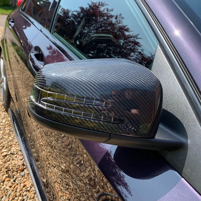 Coque rétroviseur Mercedes Benz véritable fibre de carbone