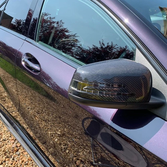 Coque rétroviseur Mercedes Benz véritable fibre de carbone