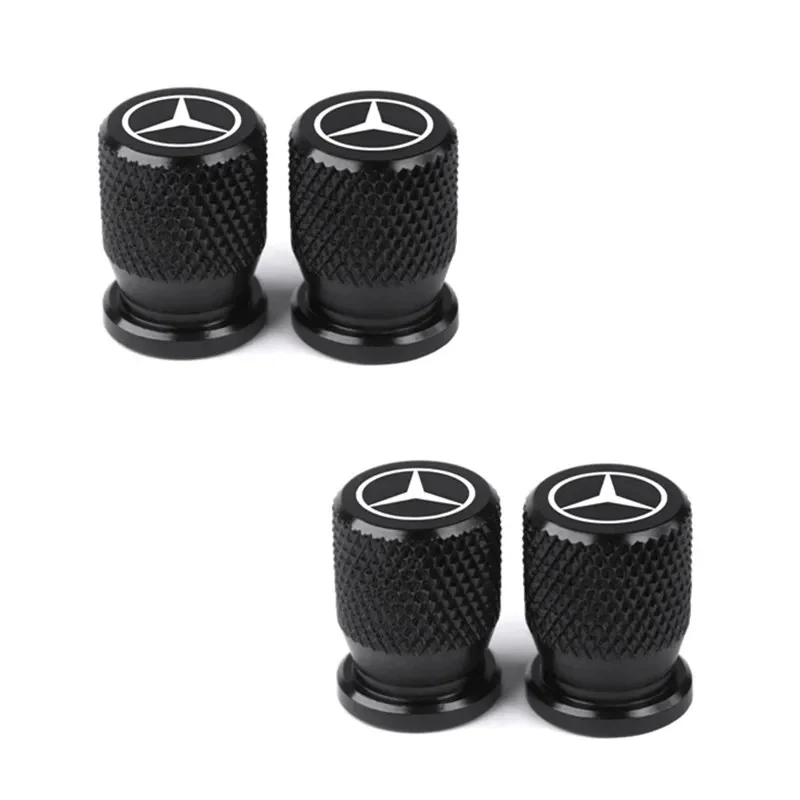 Bouchon Valve Mercedes aluminium noir