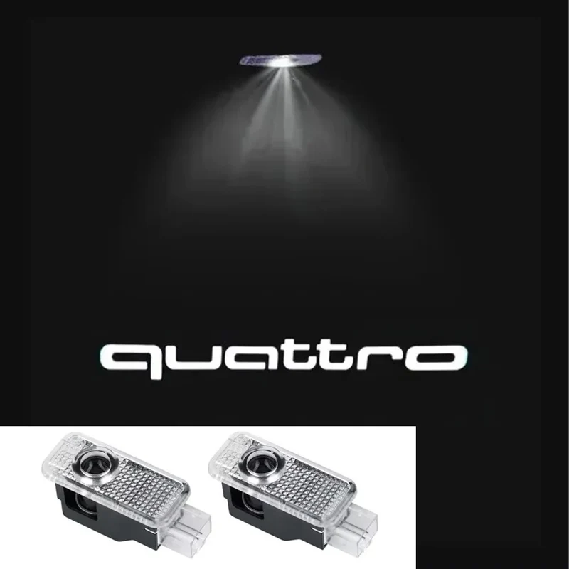 Projecteur logo porte voiture Audi Quattro