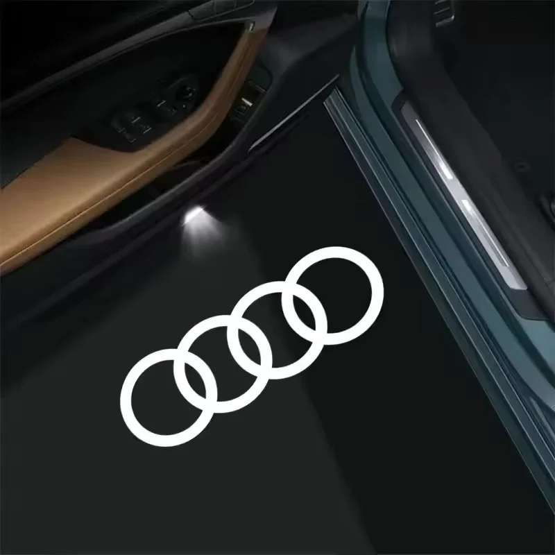 Projecteur logo porte voiture Audi Blanc