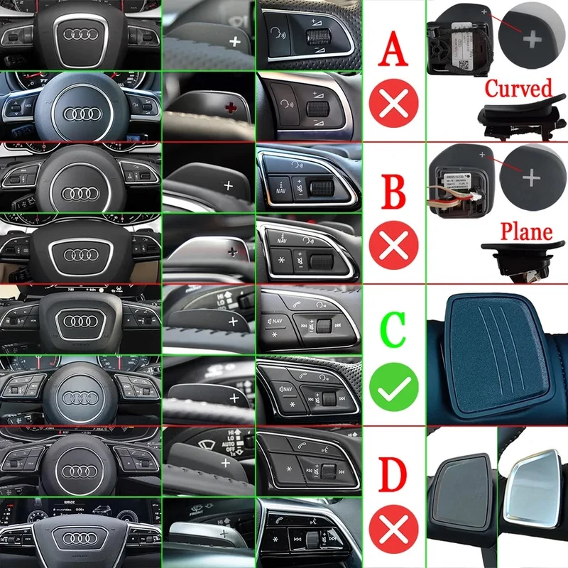 Extension palette au volant Audi A3 A4 A5 S3 S4 S5 TT TTS