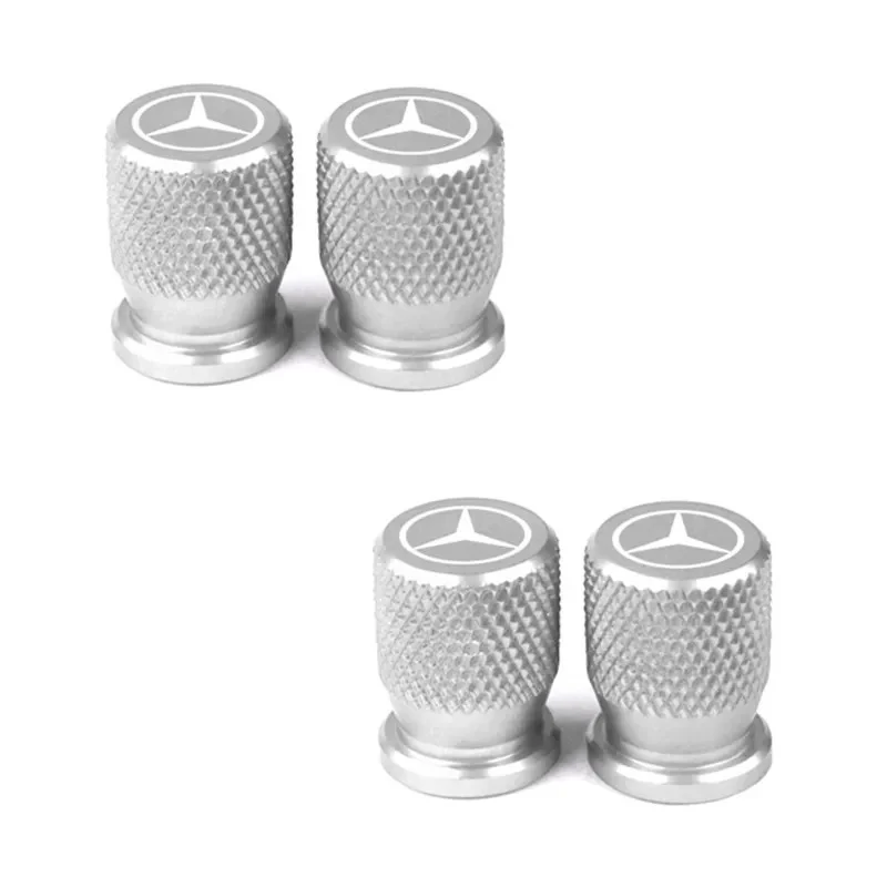 Bouchon Valve Mercedes aluminium argent