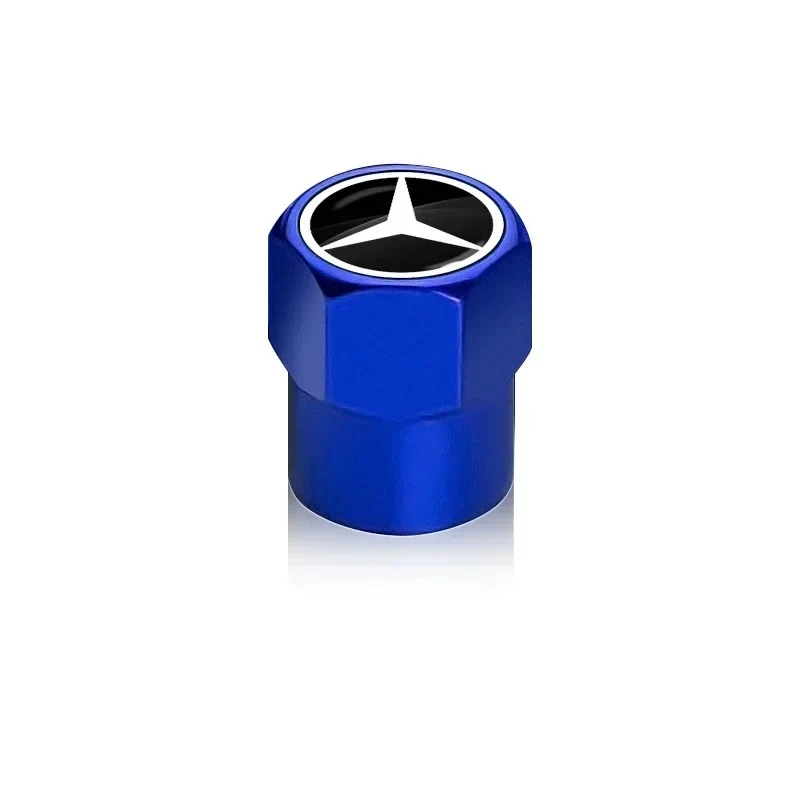 Bouchon Valve Mercedes métal bleu