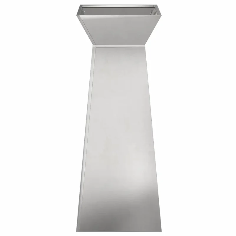Lot de 2 jardinières pilier design contemporain extérieur 40 x 40 x 100 cm en métal argent 02_0052419