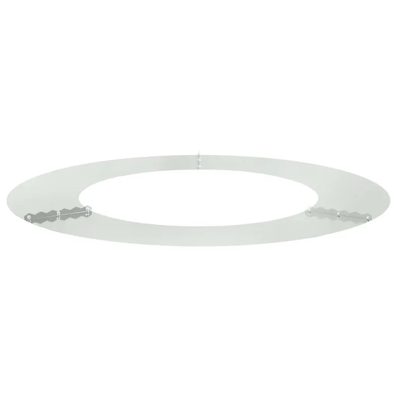 Lot de 5 anneaux d'arbre plats modernes 80 x 80 cm protection racines esthétique jardin en acier galvanisé argent 02_0052324