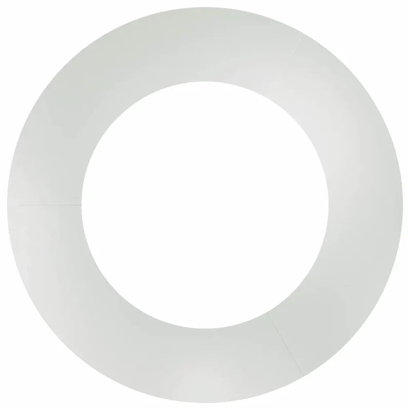 Lot de 5 anneaux d'arbre plats modernes 80 x 80 cm protection racines esthétique jardin en acier galvanisé argent 02_0052324