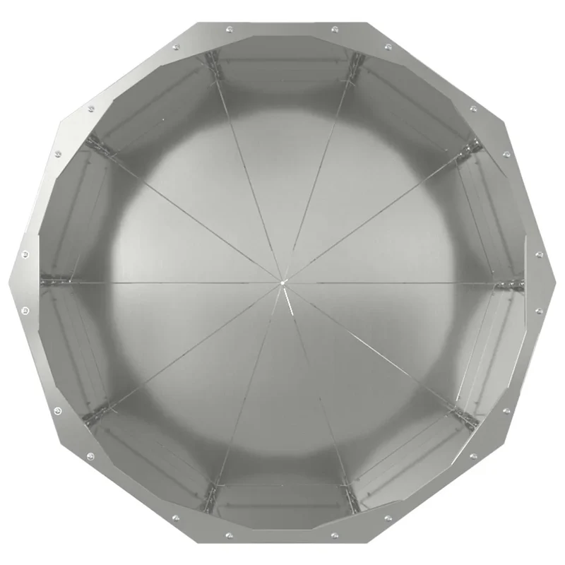 Jardinière ronde extérieure moderne 60 x 60 x 50 cm pratique et durable en acier galvanisé argent 02_0053004