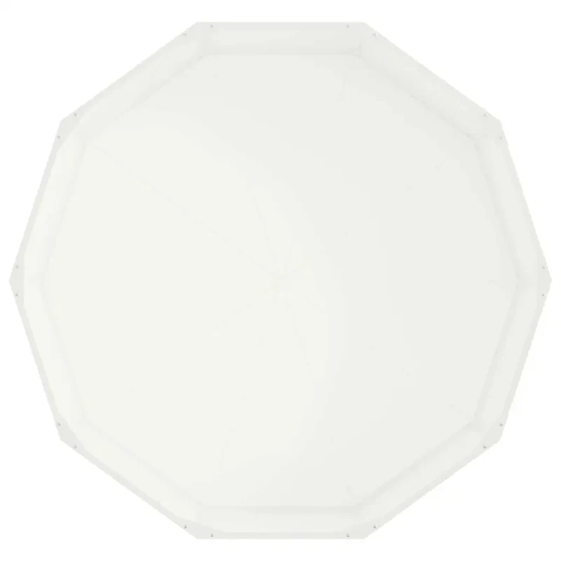 Jardinière ronde extérieure 120 x 120 x 35 cm pratique modèle moderne en acier blanc 02_0052965