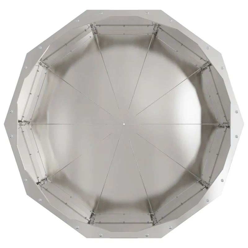Jardinière ronde moderne extérieure 60 x 60 x 35 cm assise solide style contemporain en acier inoxydable argent 02_0052982