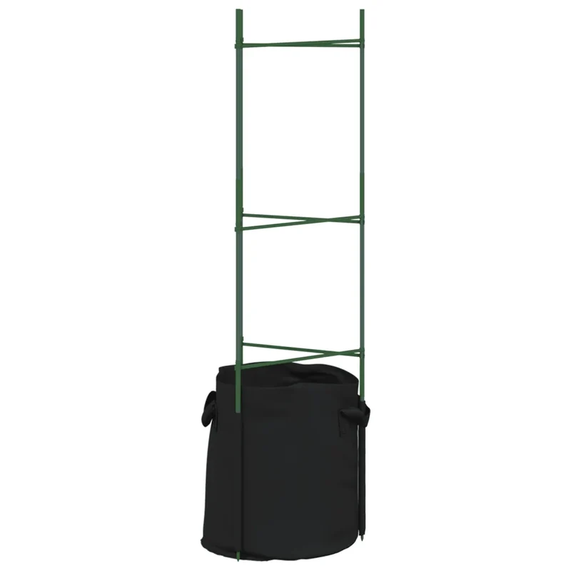 Lot de 6 cages à tomates ajustables 32 x 29 x 116 cm en acier vert 02_0055597