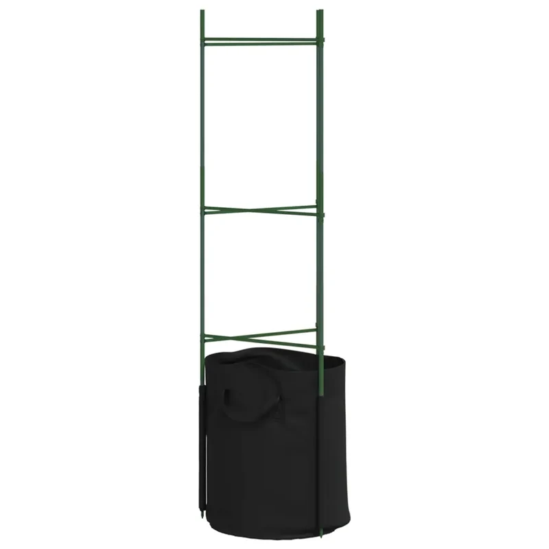 Lot de 6 cages à tomates ajustables 32 x 29 x 116 cm en acier vert 02_0055597