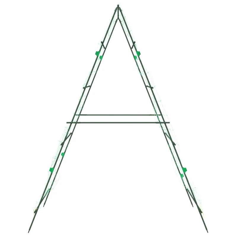Lot de 3 treillis de jardin pour plantes grimpantes ajustable 99 x 90 x 175,5 cm en acier vert 02_0055608