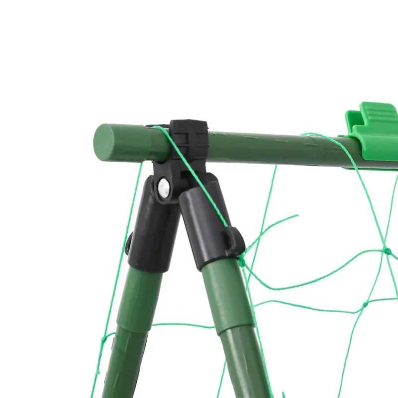 Lot de 3 treillis de jardin pour plantes grimpantes ajustable 99 x 90 x 175,5 cm en acier vert 02_0055608