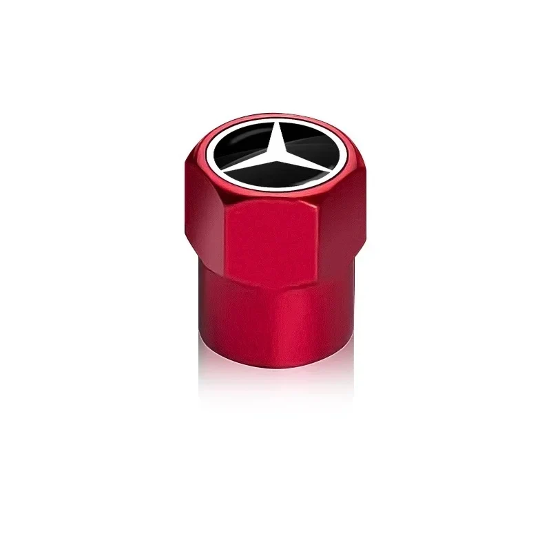 Bouchon Valve Mercedes métal rouge
