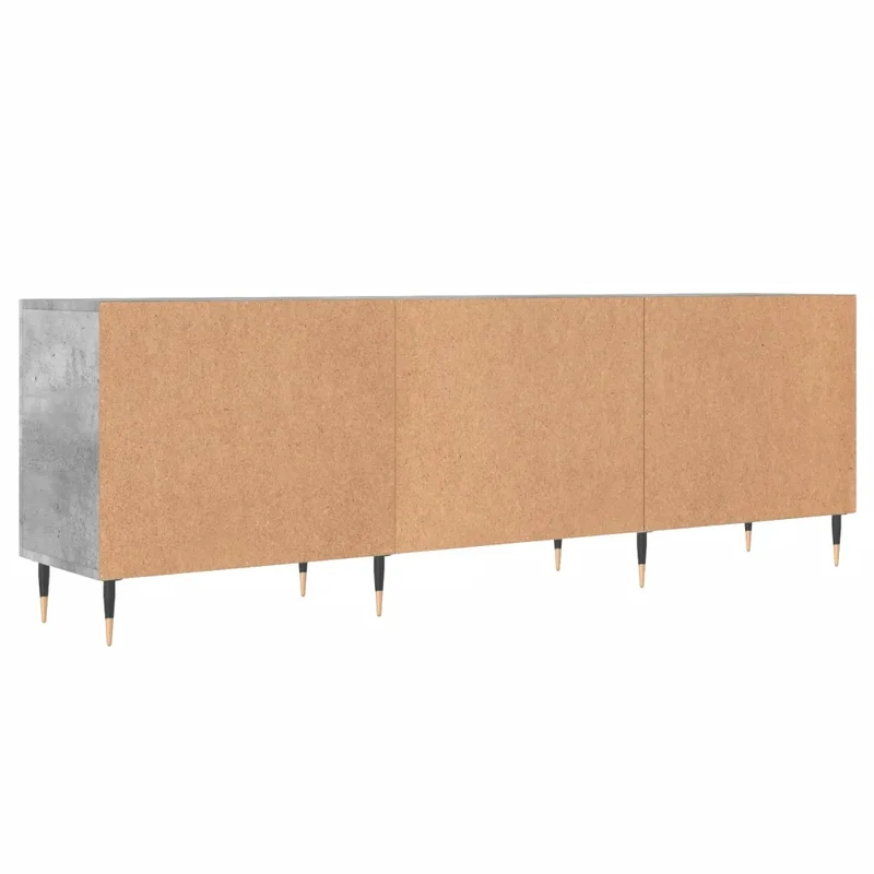 Meuble TV pratique avec rangement 150 x 30 x 50 cm style moderne ambiance tendance en bois gris béton 02_0048702