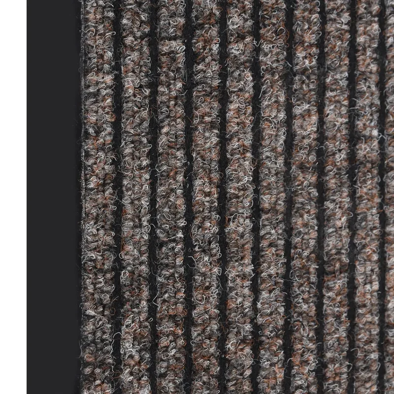 Paillasson rayé intérieur extérieur 40 x 60 cm confort antidérapant style contemporain en polypropylène beige 02_0046795