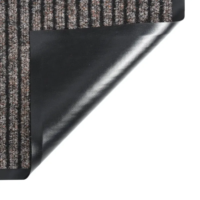 Paillasson rayé intérieur extérieur 40 x 60 cm confort antidérapant style contemporain en polypropylène beige 02_0046795
