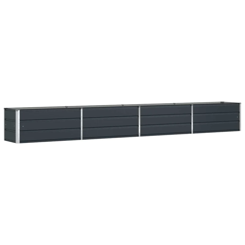 Jardinière design moderne jardin terrasse 480 x 50 x 45 cm en acier galvanisé anthracite 02_0059239