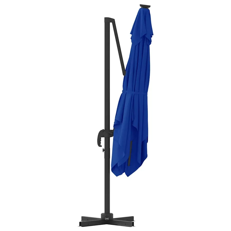 Parasol cantilever rectangulaire 286 x 284 x 265 cm inclinable 360° durable en aluminium bleu 02_0058712