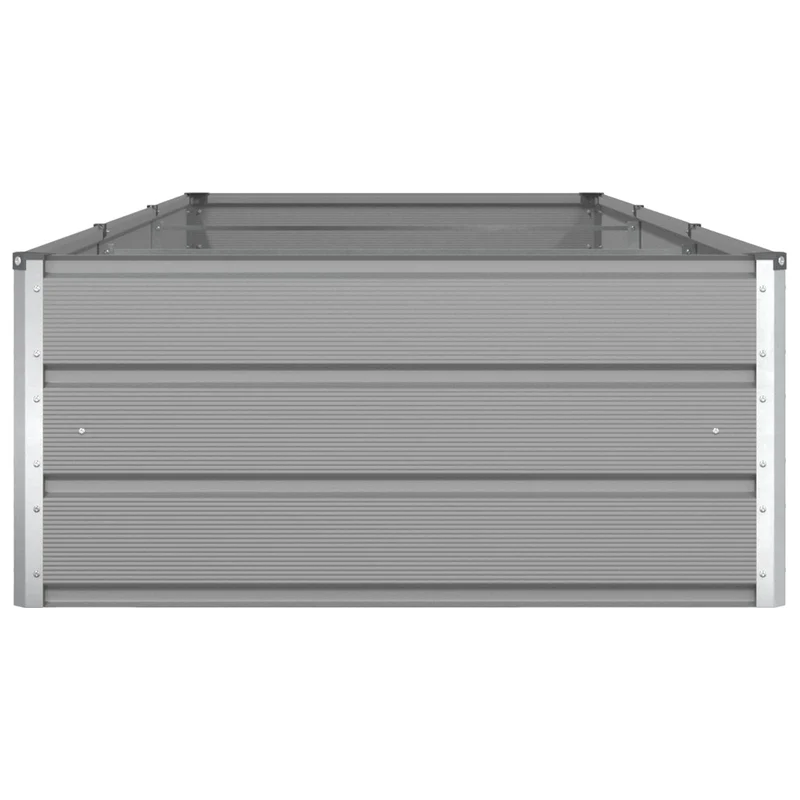 Jardinière moderne industrielle design extérieurs 195 x 100 x 45 cm en acier galvanisé gris clair 02_0059209